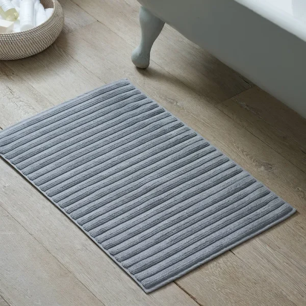 The White Company Hydrocotton Bath Mat, Soft Gray, Size: Large