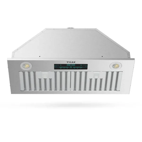 Tylza Powerflow Series 30" 900 CFM Convertible Insert Range Hood Silver with Charcoal Filter and Light KMB02-30