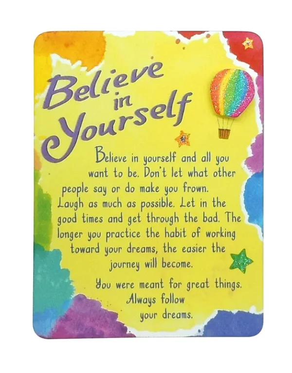Miniature Easel Print with Magnet: Believe in Yourself, 3.6 x 4.9