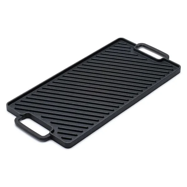 Food Network Pre-Seasoned Cast-Iron Reversible Grill - Black