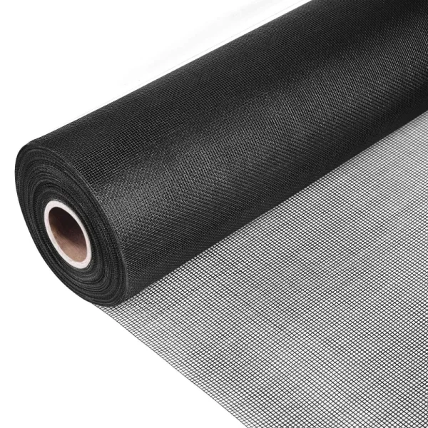Pololo Fiberglass Screen Roll High Visibility and Durable Screen Easy to DIY Repair or Rescreen Window and Door Screen (36 x 100 Black)