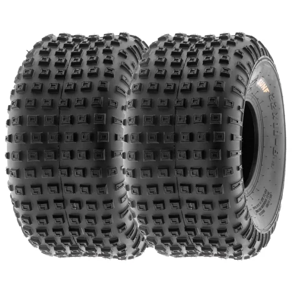 Sunf Loose Terrain Lawn Mower ATV UTV Quad Tires 25x12 - 9 25x12x9 6 PR A011 (Pair of 2)