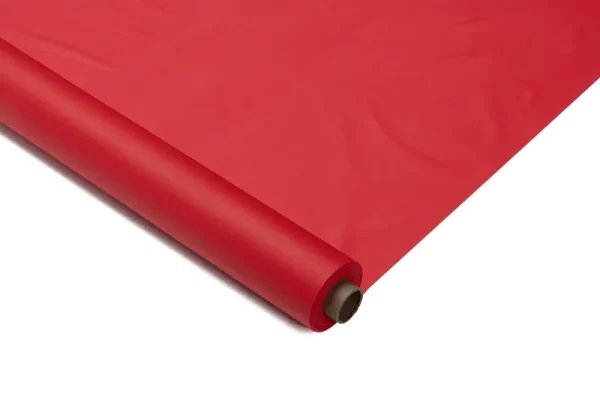 Red Plastic Table Roll