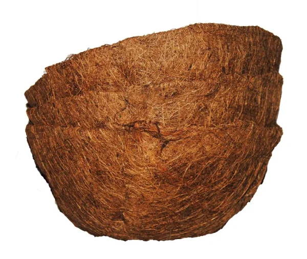 Basket Shaped Coco Fiber Replacement Liners 10 inch (3pk)
