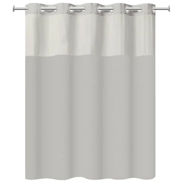 Hookless Plainweave 71" x 74" Shower Curtain in Clay