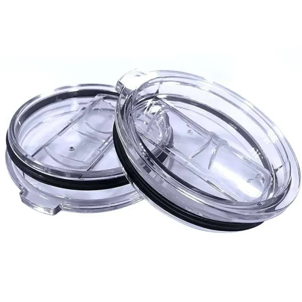 2 Replacement Lids for 30oz Stainless Steel Tumbler Travel Cup - Fits of Inner Diameter 3.58 inch Yeti Rambler and Others (Transparent)