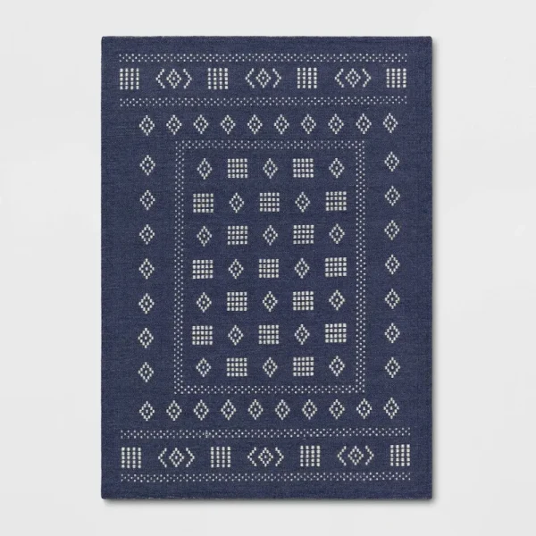 4'x5.6' Vintage Kids' Rug Navy - Pillowfort