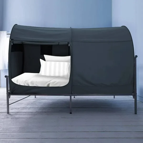 Alvantor Bed Canopy Tents Dream Privacy Space Twin Bunk Bed Sleeping Tents Indoor Pop Up Portable Frame Curtains Breathable Grey Cottage Mattress