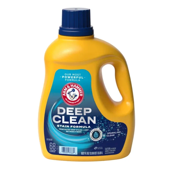 Arm & Hammer Deep Clean Stain Formula, Liquid Laundry Detergent, 102 fl oz, 68 Loads