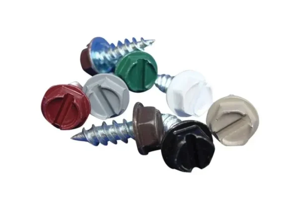 Galvanized #8 x 1/2 in Hex Head Self-Drilling Zip Screws, Linen, 100/Bag (GSC812BHLI)