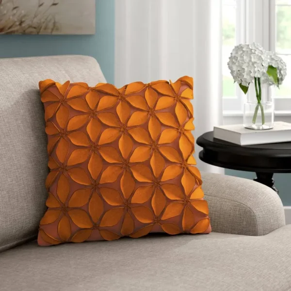 Florent Throw Pillow Color: Orange
