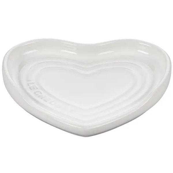 Le Creuset Stoneware Heart Spoon Rest in White