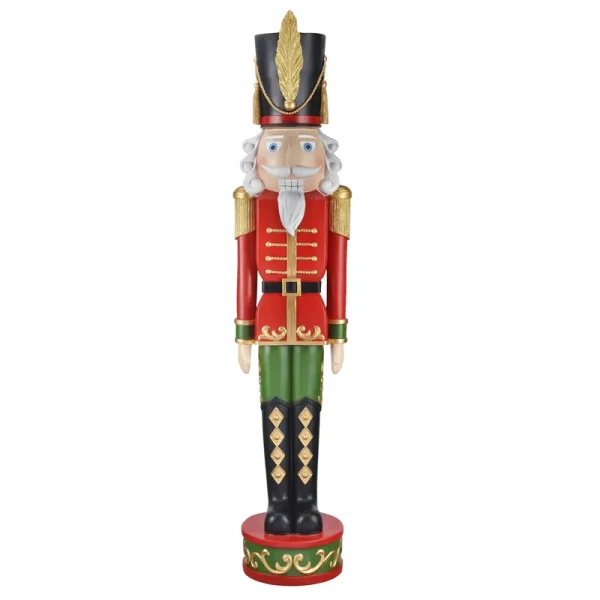 Haute Decor 48 in. Red and Green Christmas Nutcracker