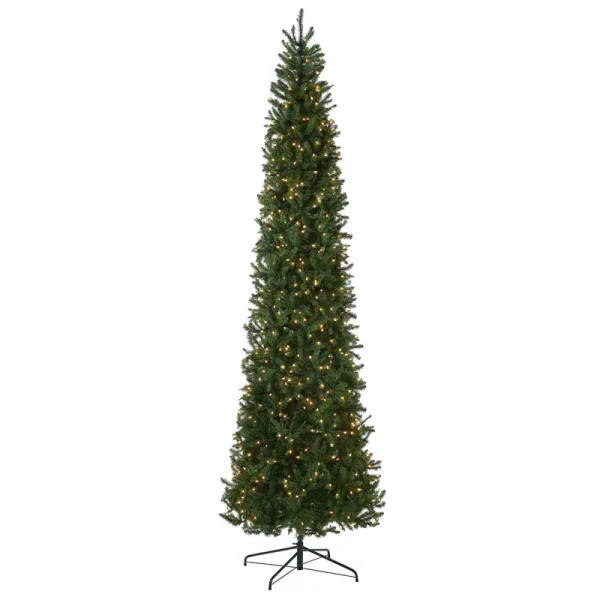 National Tree Company 10' Kingswood Fir Pencil Tree with Clear Lights