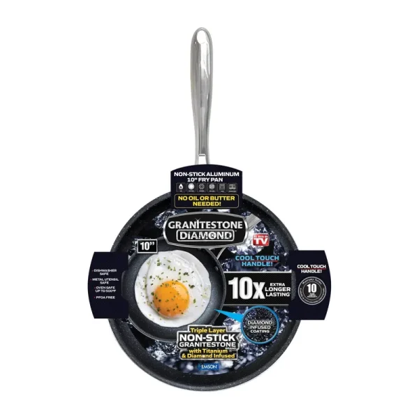 As Seen on TV 10" Granite Stone Diamond Nonstick Fry Pan