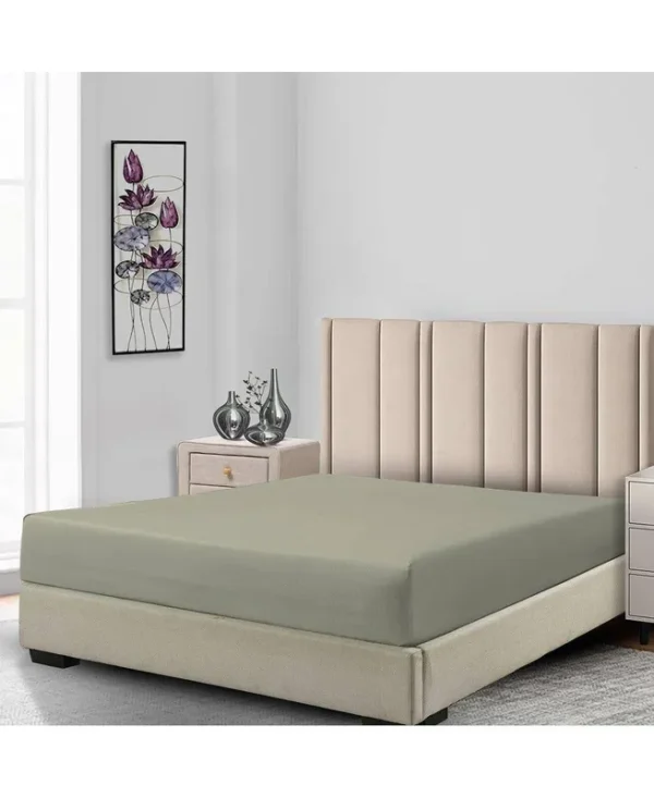 Low Profile Fitted Sheet (7-10 inches) 100% Cotton Sateen Made in USA Twin / Sage
