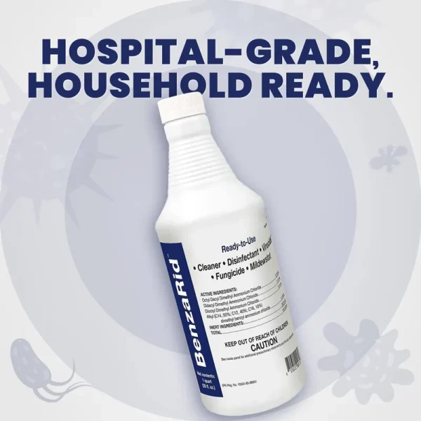BenzaRid 32oz Kills MRSA Staph H1N1 H5N1 Viruses Mites Blood Born Pathogens