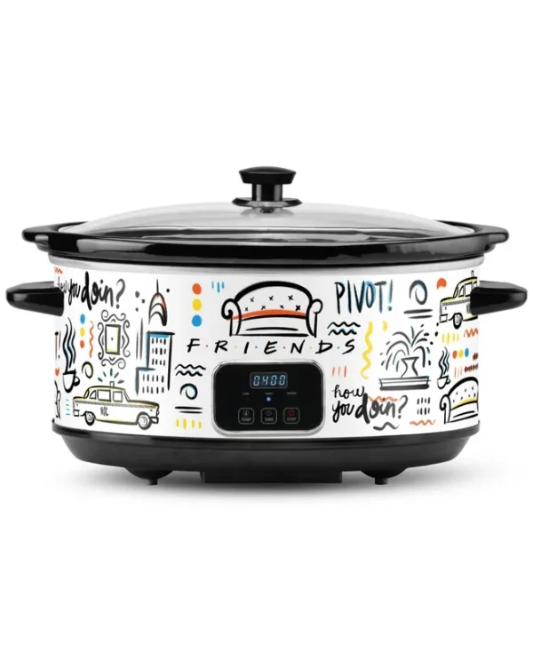 Friends 7 Qt. White Digital Slow Cooker