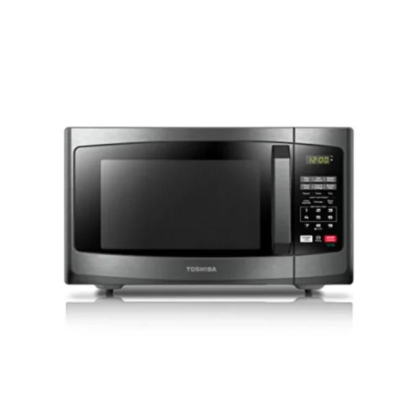 Toshiba EM925A5A-BS Microwave Oven with Sound On/Off Eco Mode and LED Lighting 0.9 CU.FT Black Stainless