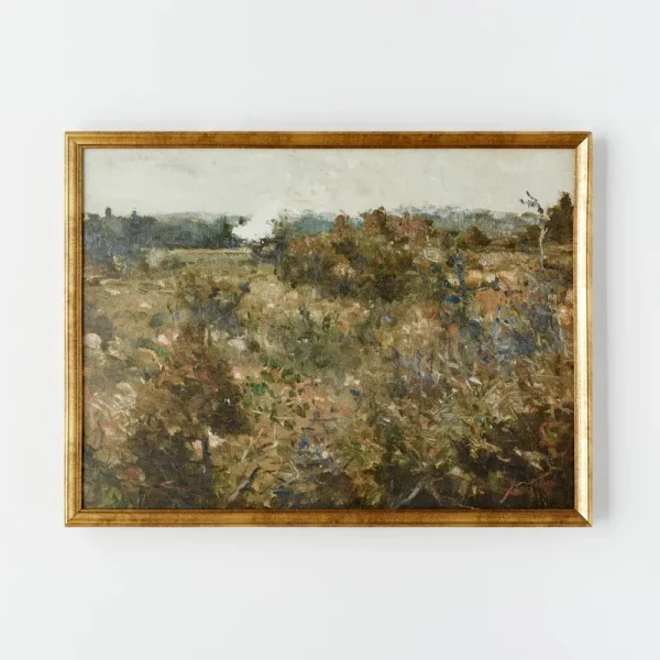 24" x 18" Landscape Study Framed Wall Canvas Antique Gold - Threshold Designed with Studio McGee