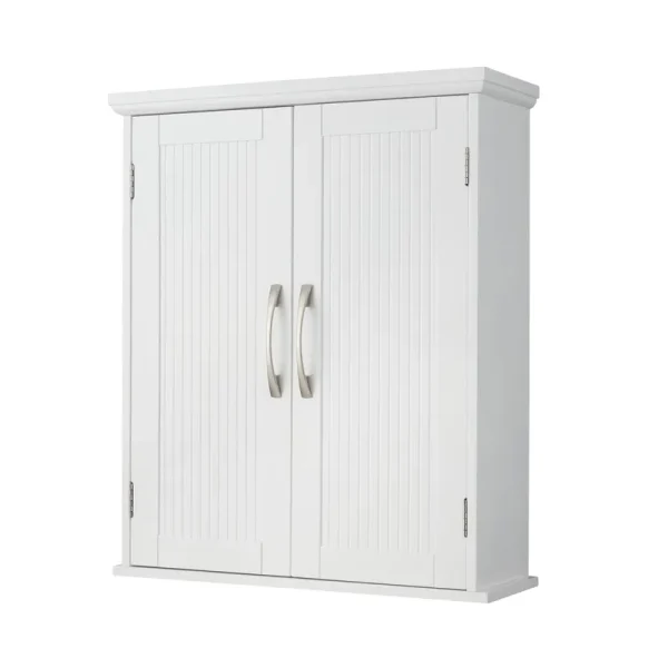 Teamson Home Newport Contemporary Removable Wooden Wall Cabinet - White