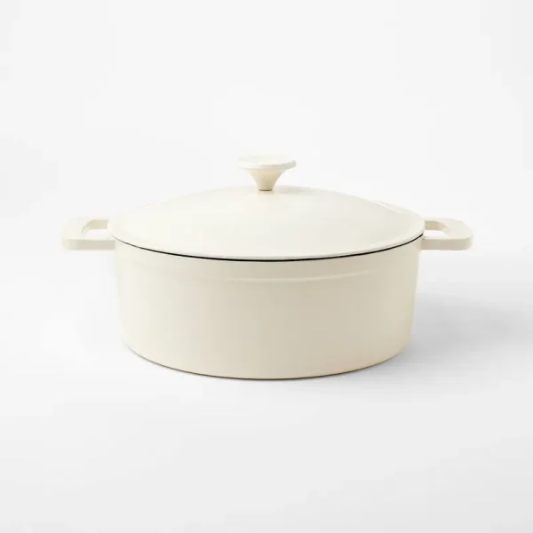 5.5Qt Enamel Dutch Oven Cream - Figmint