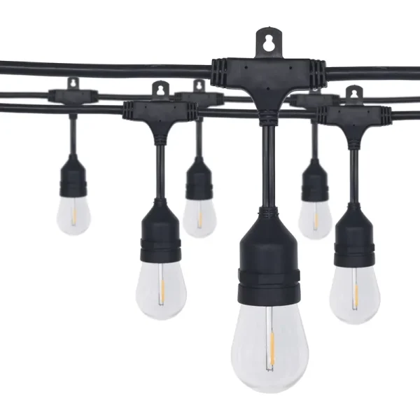 Honeywell 48 ft Outdoor String Lights, Commercial Grade Waterproof LED Patio 15