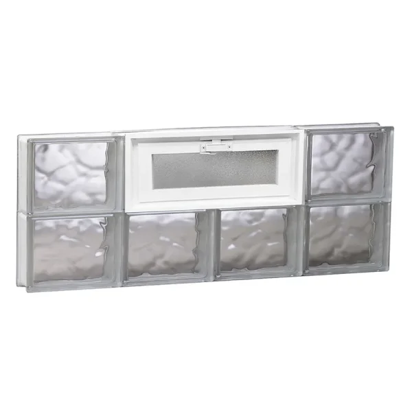 REDI2SET Wavy Glass 31-in x 11.5-in Frameless Replacement Glass Block Window in Clear | V3212DC