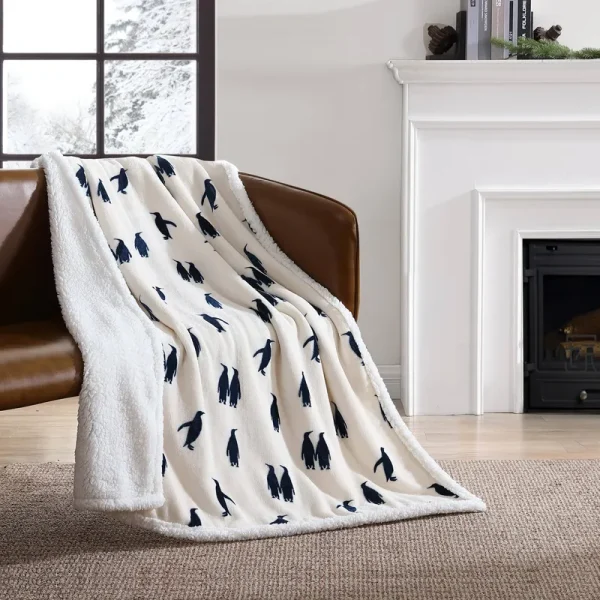 Eddie Bauer Emperor Penguin Throw Blanket