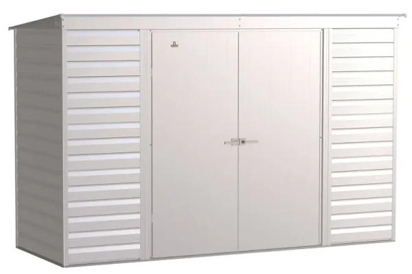 Arrow Select Steel Storage Shed 10x4 - Flute Grey