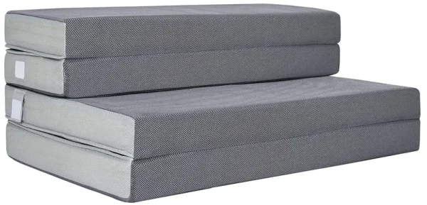 Best Choice Products Folding 4" Portable Mattress, Gray, Twin