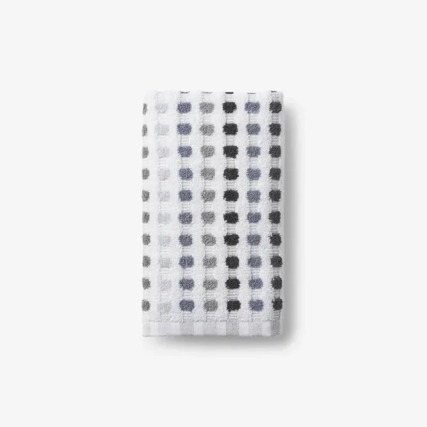 The Company Store Spectrum Gray Geometric Cotton Single Hand Towel