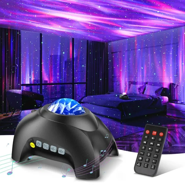 HODANS Northern Galaxy Light Aurora Projector with 33 Light Effects, Night Lights LED Star Projector for Bedroom Nebula Lamp, Remote Control, White