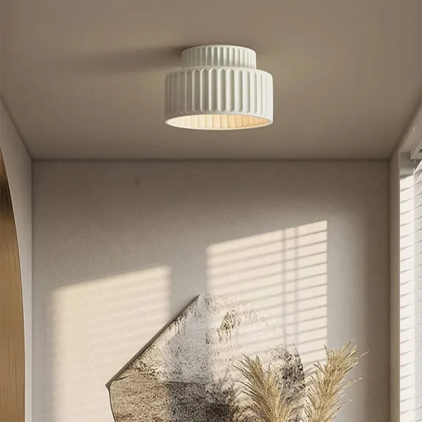 Lampsmodern Ceiling Light Semi Flush Mount Ceiling Lamp for Bedroom, White / D23*H16cm