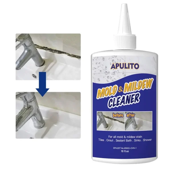 APULITO Home Mold Stain Cleaning Gel Mildew Cleaner Gel for Bathroom Kitchen Household 10 fl oz (Pack of 1)
