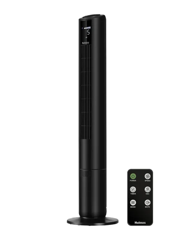 Holmes 42" Oscillating Digital Tower Fan, 5 Speeds, Remote Control 32510352