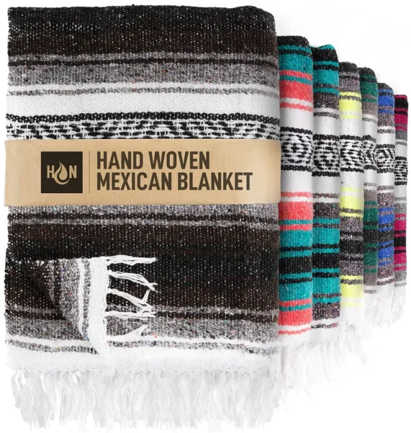 Hydration Nation Handcrafted Mexican Blanket, Brown