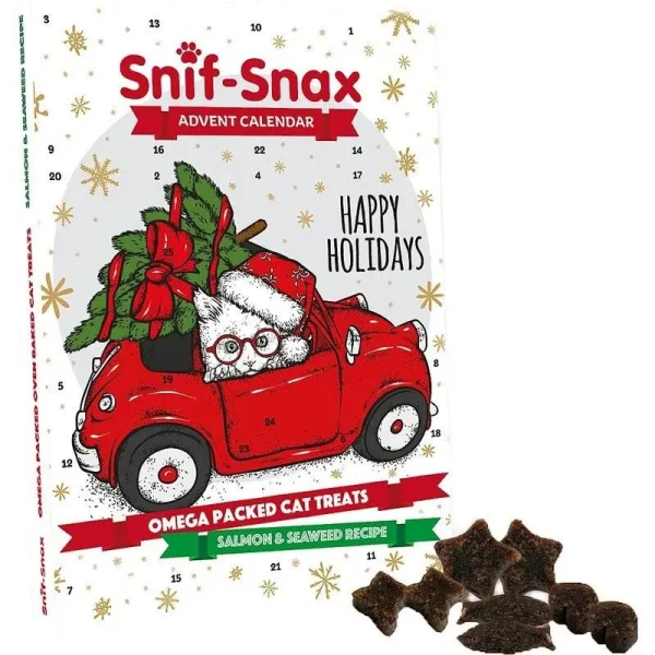Snif-Snax Cat Treats Holiday Advent Calendar, Salmon and Seaweed