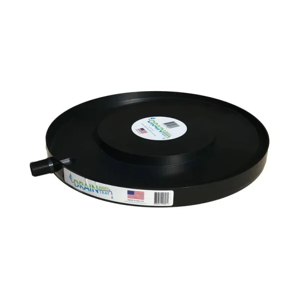 Drain Away Tray 12 in. Dia Black Plastic Plant Drain Tray