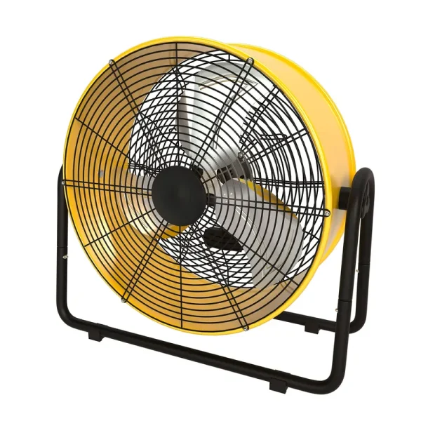 Simple Deluxe 20 inch Heavy Duty Metal Industrial Drum Fan, 3 Speed Floor Fan for Warehouse,High Velocity, Yellow, White