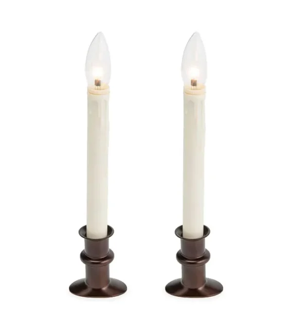 Adjustable Window Hugger Unscented Flameless Candle Plow & Hearth Color: Bronze