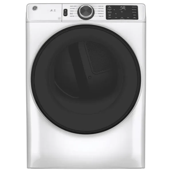 GE 7.8 Cu. ft. White Front Load Smart Electric Dryer