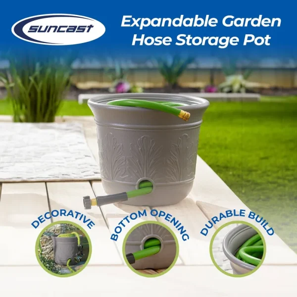 300' Hose Pot Gray - Suncast