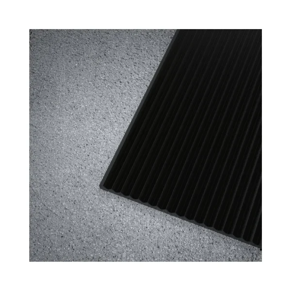 Black 24 in. x 10 ft. Vinyl V-Groove Commercial Grade Matting