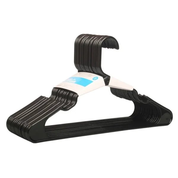 Room Essentials 18pk Black Plastic Hangers