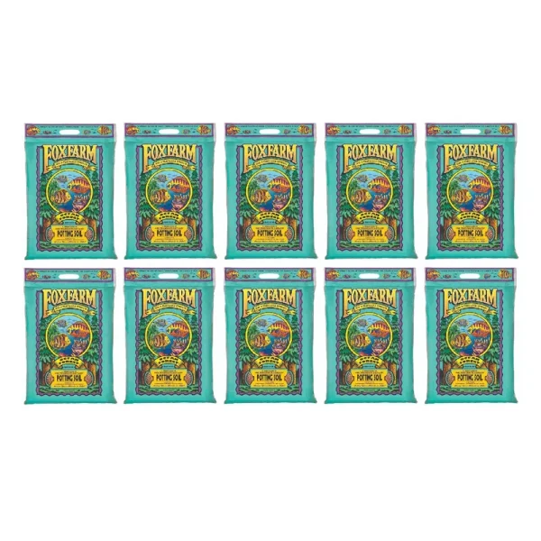 FoxFarm Ocean Forest Organic Garden Potting Soil Mix, 12 Quart Bag (10 Pack)