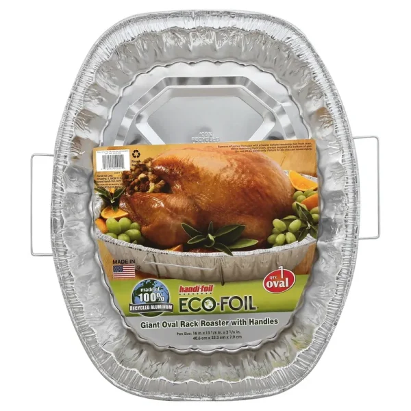 Handi-Foil Rack Roaster with Handles, Oval, Giant