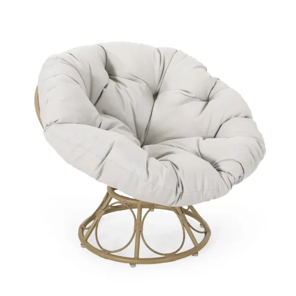 Noble House Raylea Outdoor Wicker Chair, Beige, Light Brown