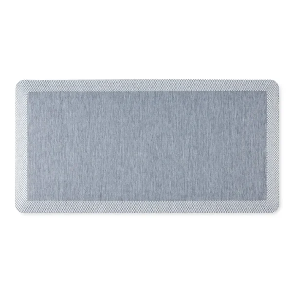 Martha Stewart Mira Modern Heathered Anti-Fatigue Air-Infused Kitchen Mat, Blue, 19.6"x39"