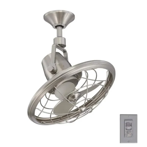 Home Decorators Collection AL14-BN Bentley II 18�� Oscillating Ceiling Fan - Brushed Nickel